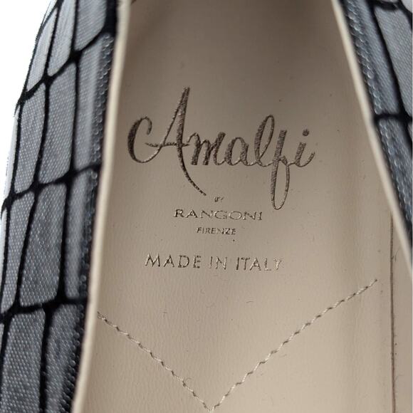 $290 Amalfi by Rangoni Amsterdam Pointed Toe Pump Black Benigni Size US11M EU42 - Picture 7 of 7